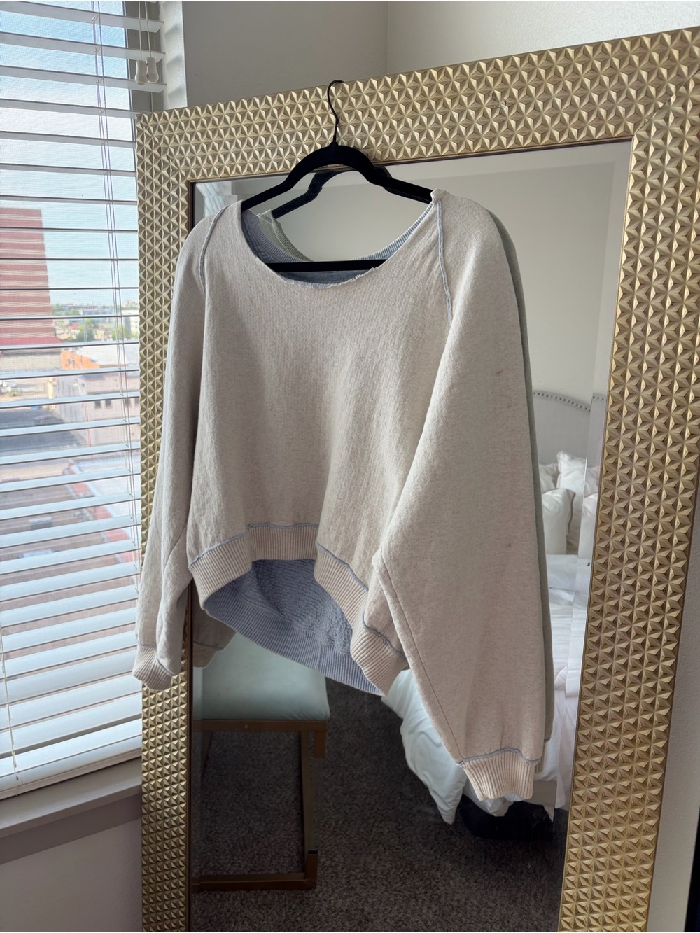 We The Free Cream Scoop Neck Pullover Sweater